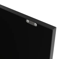 Bancone bar girevole a 360° con 2 cassetti e armadietto con anta scorrevole, 3 ripiani aperti, Nero(m-6)