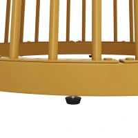 Tavolo da pranzo rotondo per 4 persone con piano in MDF e gambe in metallo, 80x80x76 cm, Bianco e Oro(m-5)