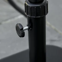 Outsunny 11kg Concrete Garden Parasol Base Holder - Square Outdoor Table Umbrella Stand Weight, Black(m-9)