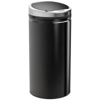 HOMCOM Coș de gunoi automat de 50L cu senzor infraroșu, din oțel și plastic, 30.5x30.5x81.5cm(m-11)