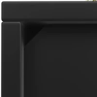 Commode moderne à tiroirs, meuble de salle à manger avec éclairage LED et 6 tiroirs, 120x40x75 cm, Noir(m-6)