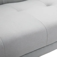 HOMCOM Sofá Cama 3 Lugares com Encosto Ajustável Apoio para os Braços Desmontável e 2 Suportes para Copos 181x77x78 cm Cinza Claro(m-8)