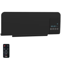 HOMCOM Radiateur soufflant mural chauffage céramique PTC - 1000 W / 2000 W oscillation minuterie avec télécommande noir(m-12)