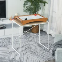HOMCOM Tavolo Air Hockey Portatile con Ventilatore e Accessori Inclusi (Manopole, Dischetti, Segnapunti) 72.5x40x10.5cm(m-2)