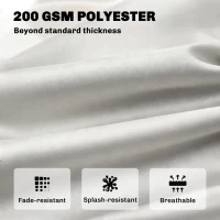 Outsunny 3-persoons bankkussen 150x98x8 cm met banden, tuinbankpolster voor schommelbank, Lichtgrijs(m-4)