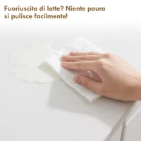 HOMCOM Credenza Cucina con 2 Armadietti e Cassetto, Piano Centrale Aperto e Ripiani Regolabili, Bianco(m-7)