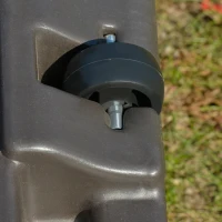 Outsunny Square Cantilever Patio Parasol Base Water or Sand Filled Stand with Wheels Heavy-Duty, Coffee(m-9)