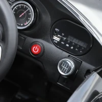 HOMCOM Coche Eléctrico BMW 6GT para Niños +3 Años Automóvil Infantil de Batería 6V con Control Remoto Luces y Sonidos MP3 USB Carga 30 kg 106x64x51 cm Negro(m-8)