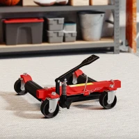 2er-Set Fahrzeug-Transportroller HOMCOM Tragfähigkeit 680kg Transportroller Reifenbreite 22,8cm 56x54x19,5cm, schwarz(m-5)