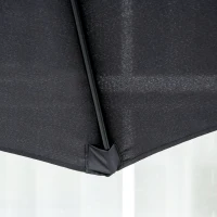 Outsunny 3(m) Tilting Parasol Garden Umbrellas, Outdoor Sun Shade with 8 Ribs, Tilt and Crank Handle for Balcony, Bench, Garden, Black(m-9)