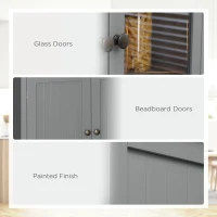 HOMCOM 180cm Tall Kitchen Pantry Cupboard, Freestanding Storage Cabinet with 5 Tier, Adjustable Shelves,  Drawer, Grey(m-5)