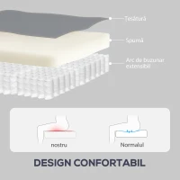 HOMCOM Fotoliu Reclinabil Manual cu Suport pentru Picioare din Material Textil Efect Piele și Bază Rotativă, Gri(m-7)