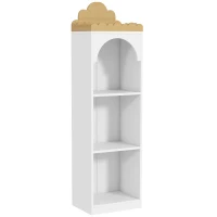 AIYAPLAY Bibliothèque pour enfants avec étagère 3 niveaux joli design nuage pour chambre coin lecture blanc(m-12)