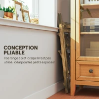 Outsunny Étagère à plantes en bois forme pyramidale échelle pliante avec 3 étagères 80 x 37 x 93 cm marron(m-5)