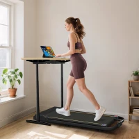 SPORTNOW 2.5HP Walking Pad, 1-6km/h Folding Treadmill with Remote Control and LED Display for Home Gym Office, Orange(m-9)