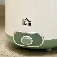 HOMCOM Joghurtbereiter, 1,5 L Joghurtmaschine mit 2 Gläsern, Sieb, Deckel, 20 W Joghurt-Maker für griechischen Joghurt, für 3–5 Personen, 19,5x17,5x21,4 cm, Weiß(m-9)