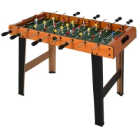 HOMCOM Tischkicker Kickertisch mit Edelstahlstangen, Für Jugendliche und Erwachsene, 84,5x40x61,2 cm, Schwarz(m-1)