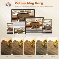 HOMCOM Hochklappbarer und ausziehbarer Couchtisch Wohnzimmertisch mit verstecktem Fach offenes Regal 100x45x50,5cm rustikales Braun(m-4)