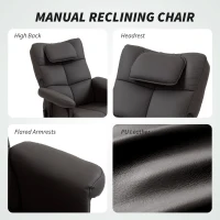 HOMCOM Massagesessel mit Fußhocker, Rückenlehne bis 135° verstellbar, Stauraum, Fernbedienung(m-4)