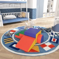 HOMCOM Module motricité bébé 4PCS parcours motricité bébé en mousse EPE pour enfants d'âge préscolaire, multicolore(m-10)