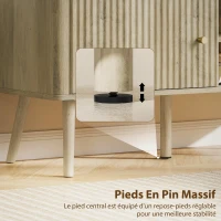 HOMCOM Meuble TV, meuble télé avec placard à porte, compartiments ouverts et étagère réglable, 115x35x49cm, chêne(m-7)