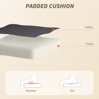 HOMCOM Scaun de Birou Masant și Încălzit cu Brațe Pliabile Negru(m-7)