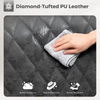 HOMCOM Retro Bar Stools Set of 2, Adjustable Kitchen Stool, Upholstered Bar Chairs with Back, Swivel Seat, Dark Grey(m-6)