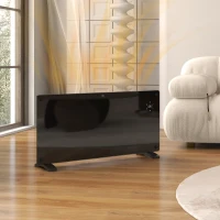 HOMCOM Radiateur électrique au sol ou mural 2000W affichage LED, minuterie 24 heures ou hebdomadaire, thermostat, télécommande(m-10)