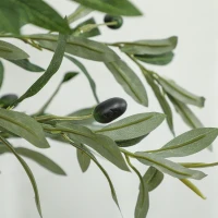 HOMCOM Planta Artificial Decorativa de 150 cm Árbol de Olivo con 720 Hojas y 32 Aceitunas en Maceta para Interior Verde(m-9)
