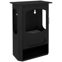 HOMCOM Cheminée à l'éthanol sur pieds réservoir 1,2L environ 3h de durée de combustion couverture 20-25 m² 43 x 25 x 68 cm noir(m-12)