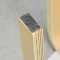 HOMCOM Set de Scaune Stivuibile pentru 4 Persoane, Scaune Moderne de Stivuire, Scaune Rotunde fără Spate, 40x40x45 cm, Lemn Natural(m-7)