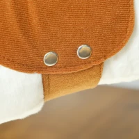 AIYAPLAY Schaukelpferd mit Soundeffekten, weiches Fell, für 3-8 Jahre, 85 x 28 x 60 cm, Braun/Cremeweiß(m-7)