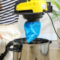 HOMCOM Aspirapolvere umido e a secco, su ruote, sistema di filtri triplo, contenitore polvere 20 L(m-5)