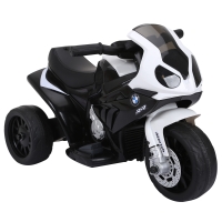 HOMCOM Elektro Kindermotorrad BMW S1000RR Elektromotorrad mit Musik, Scheinwerfer, Kinder Elektro Motorrad für Kinder von 18-36 Monaten Schwarz