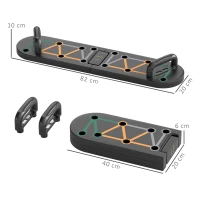 SPORTNOW Foldable Push Push Up Board with Non-Slip Pads, for Chest, Arms, Shoulders, Black(m-3)