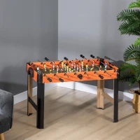 HOMCOM Tischkicker, Tischfußball-Set, 2 Bälle, rutschfeste Griffe, für Jugendliche Erwachsene, Punkteanzeige, MDF, Metall, Bunt(m-2)