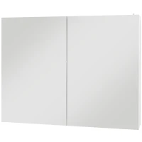 kleankin Armoire murale miroir avec éclairage LED de Salle de Bain 2 en 1, dim. 90L x 15l x 70H cm(m-12)