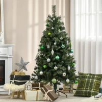 HOMCOM Sapin arbre de Noël artificiel 150 cm 665 branches + support pied vert(m-10)