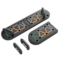 SPORTNOW Foldable Push Push Up Board with Non-Slip Pads, for Chest, Arms, Shoulders, Black(m-1)