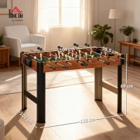 HOMCOM Tischkicker, Tischfußball-Set, 2 Bälle, rutschfeste Griffe, für Jugendliche Erwachsene, Punkteanzeige, MDF, Metall, Bunt(m-3)
