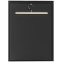 HOMCOM Trikot-Display, Kleiderbügel, Aluminiumrahmen, UV-beständige Acrylfront, Schwarz