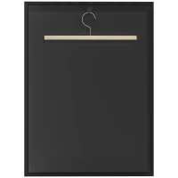 HOMCOM Trikot-Display, Kleiderbügel, Aluminiumrahmen, UV-beständige Acrylfront, Schwarz(m-1)