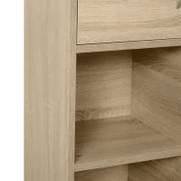 HOMCOM Libreria Scaffale in Legno, Mobiletto Multiuso con 3 Ripiani 4 Scompartimenti e 2 ante, 61.5x29.5x80cm(m-8)