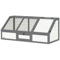 PawHut Schildkrötenbox, Outdoor Schildkrötengehege, bodenloses Design, leicht zu öffnen, Schildkrötenhaus, Weiß(m-10)