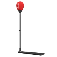 SPORTNOW Sac de frappe vitesse autoportant punching ball hauteur réglable 70-105 cm avec gants et pompe à main(m-12)