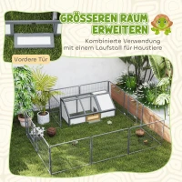 PawHut Schildkrötenbox, Outdoor Schildkrötengehege, bodenloses Design, leicht zu öffnen, Schildkrötenhaus, Weiß(m-9)