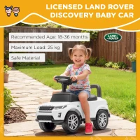 AIYAPLAY Land Rover Licensed Toddler Ride on Car with Horn, Engine Sounds, Under-Seat Storage, for 18-36 Months, White(m-4)