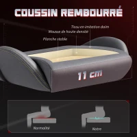 HOMCOM Chaise gaming ergonomique, fauteuil gamer avec accoudoirs 3D, dossier inclinable, hauteur réglable, 72x76x132cm, gris(m-5)