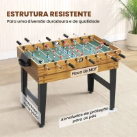 SPORTNOW Mesa Multijogos 13 em 1 Mesa de Jogo com Matraquilho Bilhar Ping-Pong Hóquei Xadrez Damas Backgammon e Acessórios 121x109x80 cm Madeira e Preto(m-5)