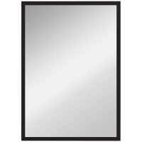 HOMCOM Espejo Rectangular de Baño 50x70 cm Espejo de Pared Decorativo para Salón Entrada Pasillo Horizontal o Vertical Negro